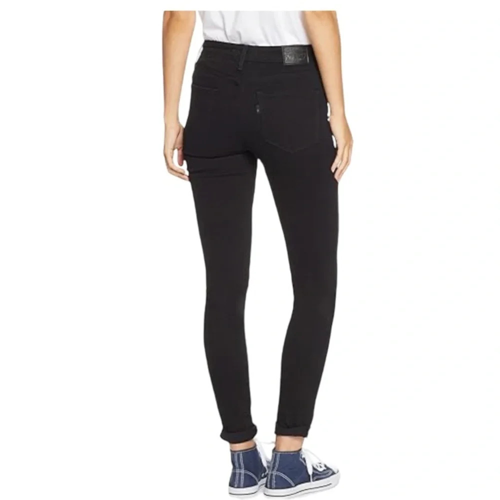 LEVIS 311 Shaping Skinny Jeans Black Denim Black Tab Stretch Mid Rise Size 27